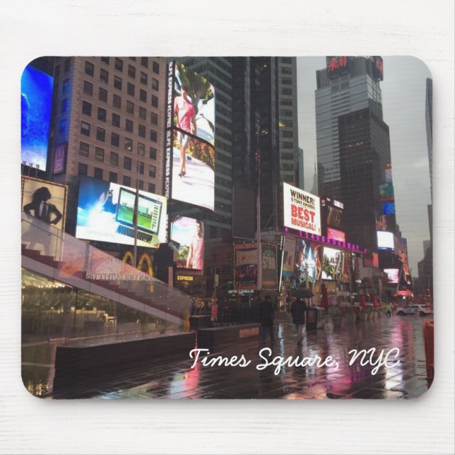 Mousepad Rainy Day in Times Square Nova Iorque NYC (Frente)