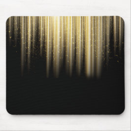 Mousepad raios solares dourados a preto