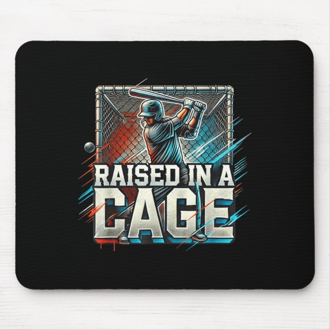 Mousepad Raised In A Cage Baseball Training, Batting Cage D (Frente)