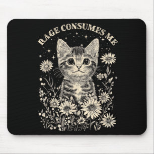 Mousepad Raiva de gato fofo consome kitten sarcástico engra