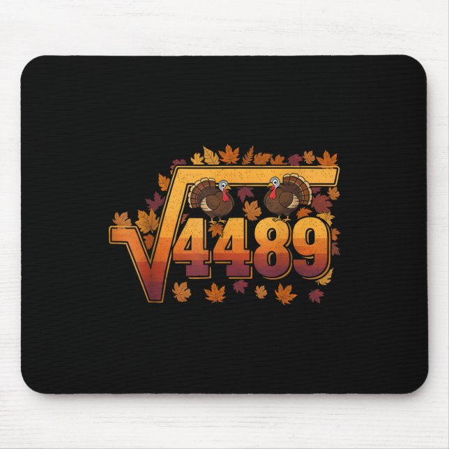Mousepad Raiz Quadrada 4489 Meme Divertido de Ação de Graça (Frente)