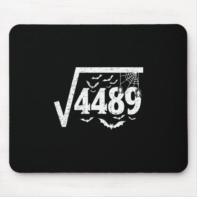 Mousepad Raiz Quadrada 4489 Meme Divertido de Halloween 67  (Frente)