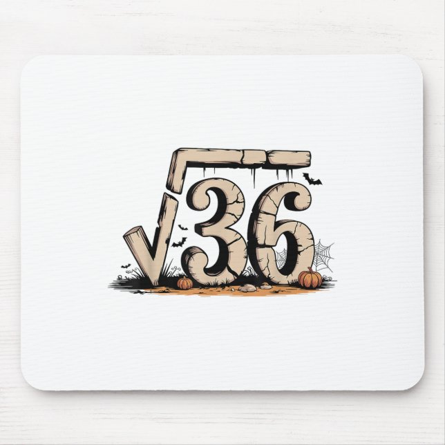 Mousepad Raiz Quadrada 67 Meme 6 7 Geração Alpha Halloween  (Frente)