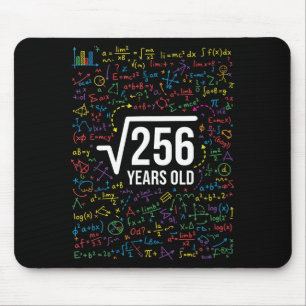 Mousepad Raiz Quadrada de Matemática 256 Anos de Idade, Mat