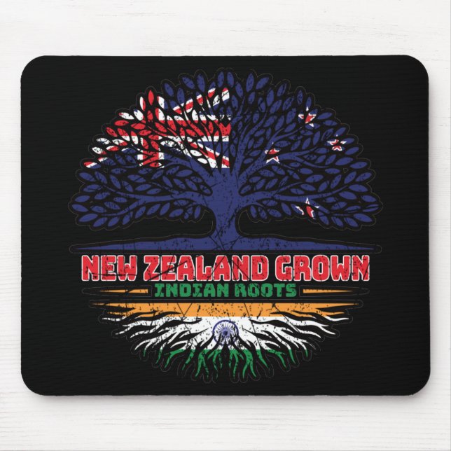 Mousepad Raízes de Árvore da Nova Zelândia na Índia, Nova Z (Frente)