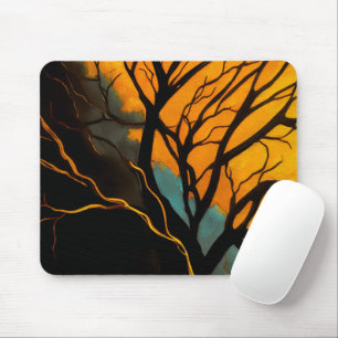Mousepad Raízes Douradas e Árvore do Crepúsculo