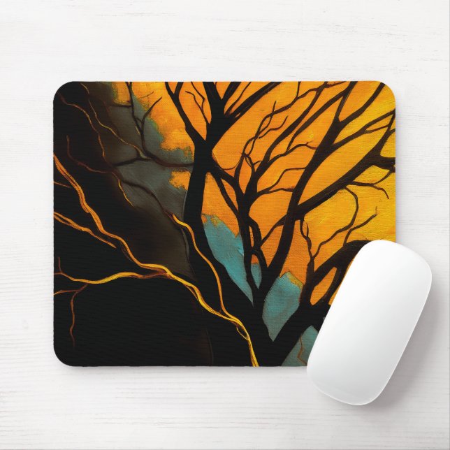 Mousepad Raízes Douradas e Árvore do Crepúsculo (Com mouse)