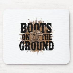 Mousepad Raízes No Terreno Do Rodeio De Cowboy Ocidental