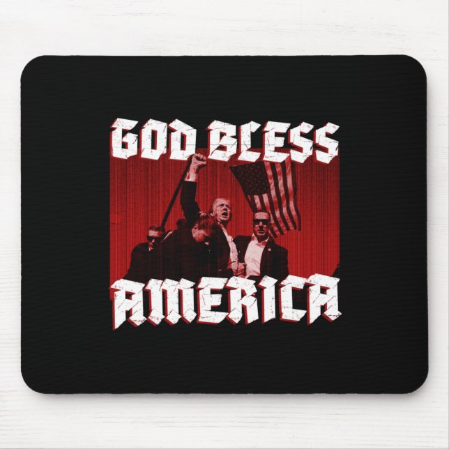 Mousepad Rally Shoting America Deus abençoe Em 2024 (Frente)
