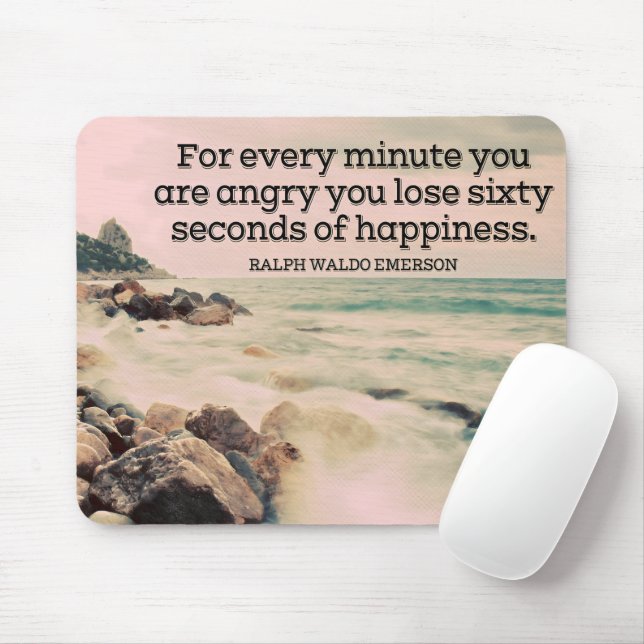 Mousepad Ralph Waldo Emerson - A Felicidade Inspiracional (Com mouse)