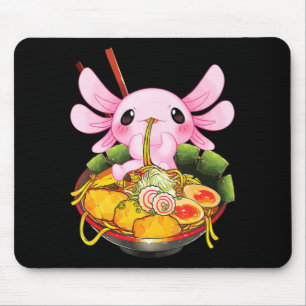 Mousepad Ramen Axolotl Kawaii Anime Comida Japonesa Garota-