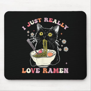 Mousepad Ramen Cat Anime Kawaii Clothes Otaku Clothing Mang