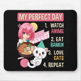 Mousepad Ramen Cat Kawaii Anime Comida Japonesa Girls Offic