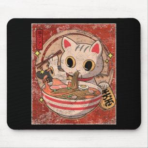 Mousepad Ramen Cat Kawaii Anime Comida Japonesa Oferece Rap