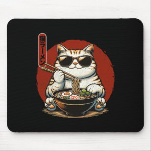 Mousepad Ramen Cat Kawaii Anime Japonês Kawaii Neko 1