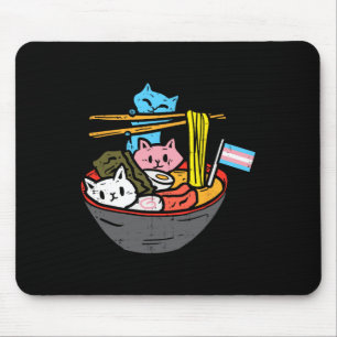 Mousepad Ramen Cat Transgender Lgbt Trans Pride Janpanese N