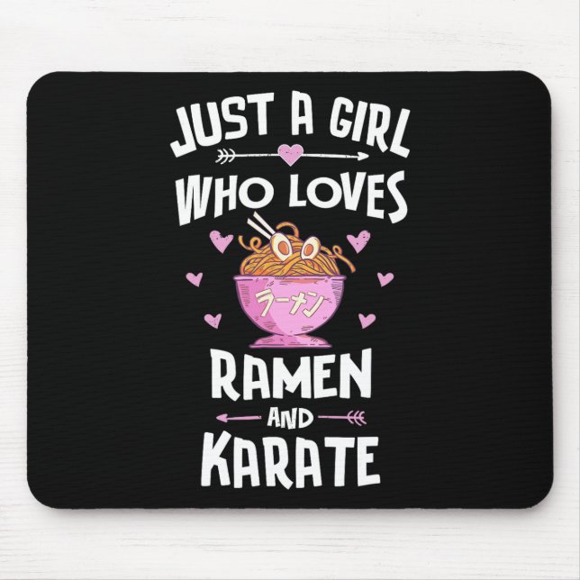Mousepad Ramen E Karate Gift Girls Mulheres (Frente)