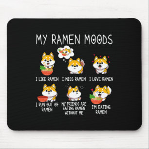 Mousepad Ramen Shiba Inu Cachorro Passa Noodles Japoneses P