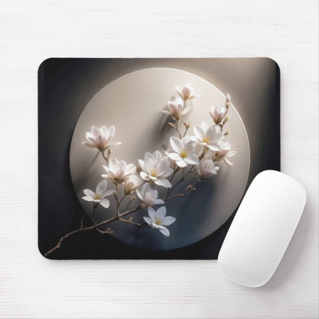Mousepad Ramificação de Árvore de Dogwood Flor (Com mouse)