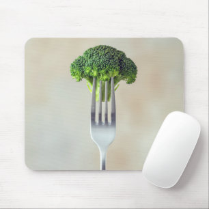 Mousepad Ramo de Brócolis numa Garfo