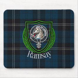 Mousepad Ramsay Scottish Clan Tartan and Crest 
