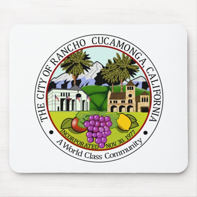 Mousepad Rancho Cucamonga (Califórnia) City Seal (Frente)