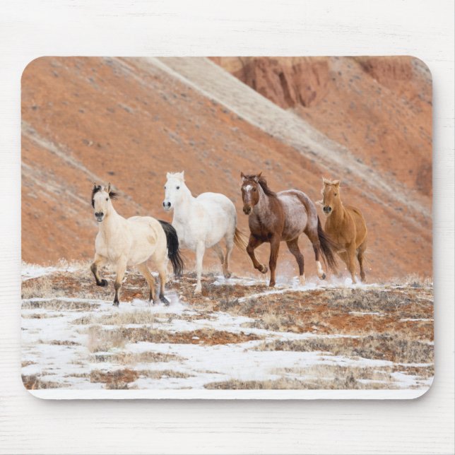 Mousepad Rancho Hideout com Pequeno Rebanho de Cavalos na N (Frente)