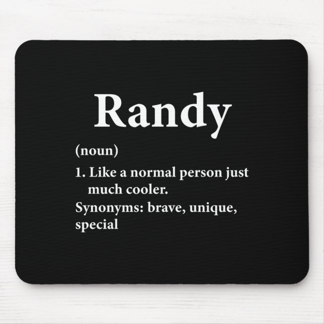 Mousepad Randy Name Definition Funny D  (Frente)