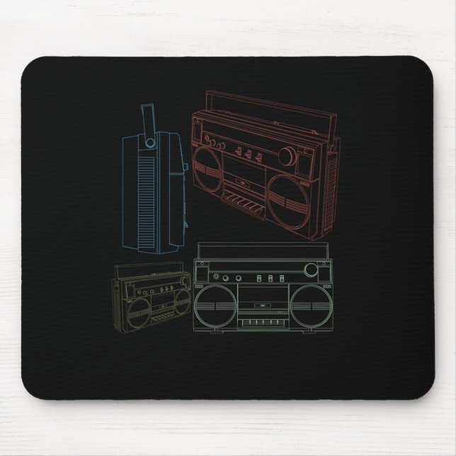 Mousepad Rap de Música Hiphop Beatboxer Microfone Beatboxer (Frente)