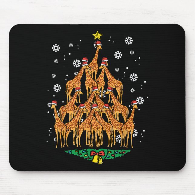 Mousepad Rapariga Árvore de Natal Animais Xmas Mulheres (Frente)