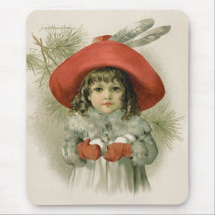 Mousepad Rapariga com bolas de neve
