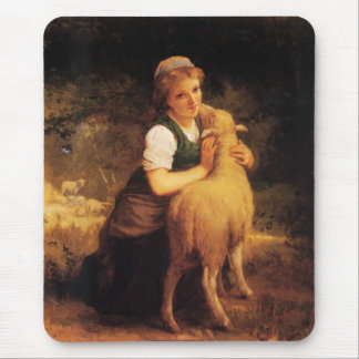 Mousepad Rapariga com cordeiro
