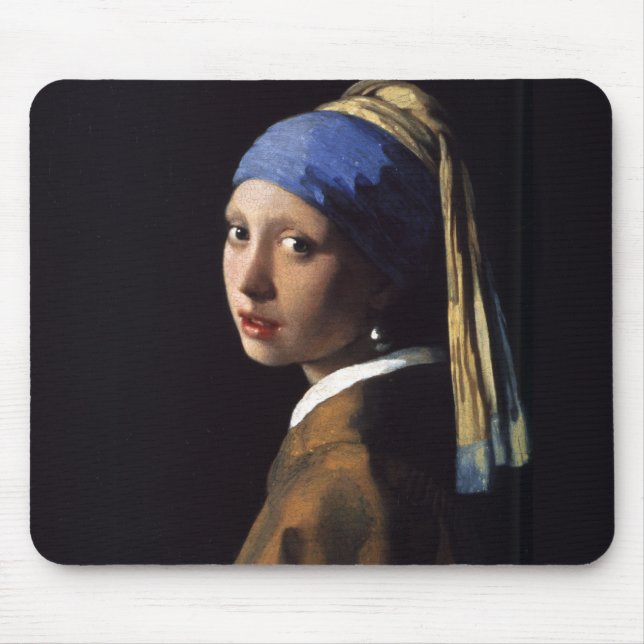 Mousepad Rapariga com pintura de orelha por Vermeer (Frente)