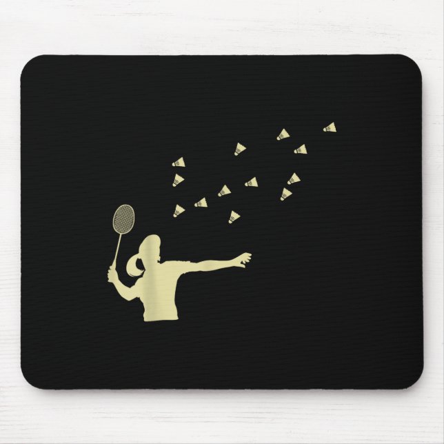 Mousepad Rapariga de Badminton Shuttle Mulher Shuttle Racke (Frente)