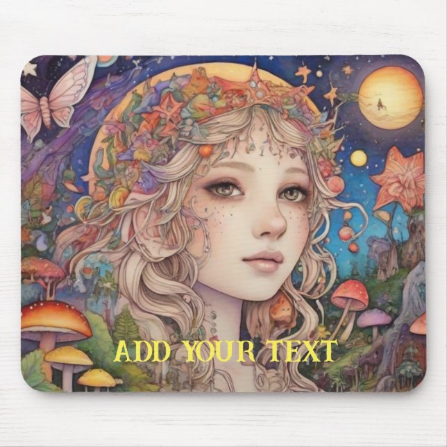 Mousepad Rapariga de Fantasia - Personalizada (Frente)