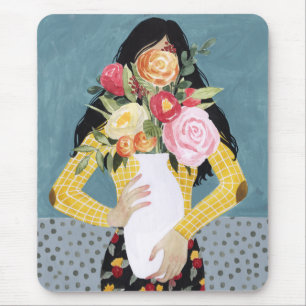 Mousepad Rapariga De Vaso