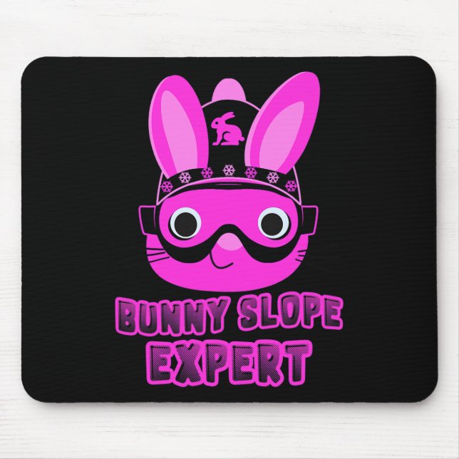Mousepad Rapariga Neve Esquiando Snowboard Bunny Slope (Frente)