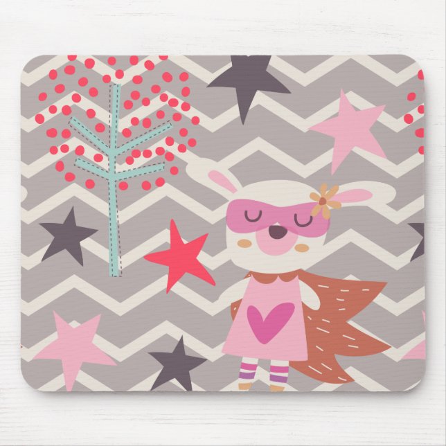 Mousepad Rapariga Superherói Bunny (Frente)