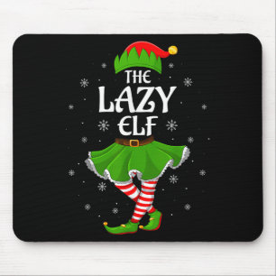 Mousepad Raparigas da família de natal do Elf preguiçosas M