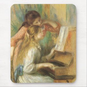 Mousepad Raparigas no piano por Pierre Renoir