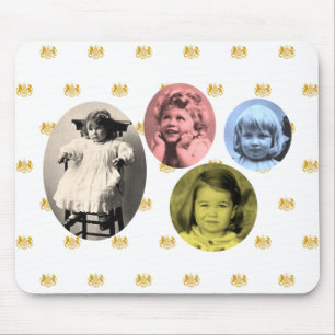 Mousepad Raparigas reais britânicas com casaco de braços