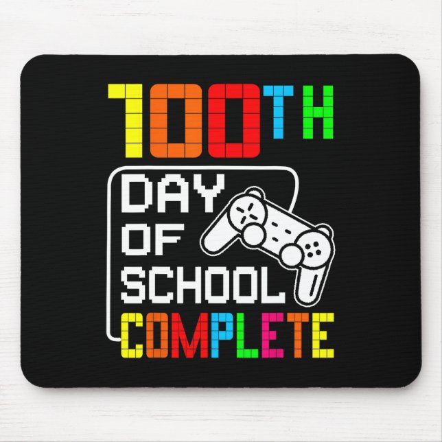 Mousepad Rapazes 100.º Dia da Escola Completa Jogo De Vídeo (Frente)