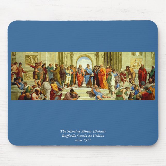 Mousepad Raphael "a escola detalhe de Atenas" cerca de 1511 (Frente)