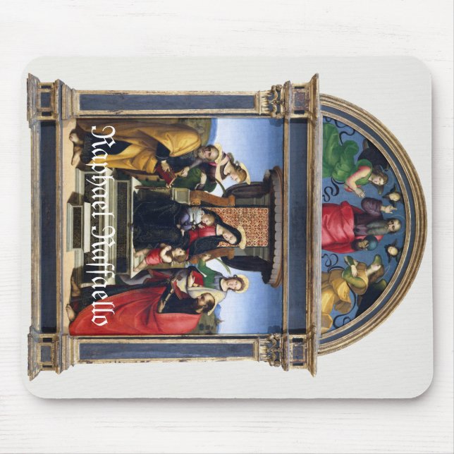 Mousepad Raphael Raffaello Madonna e Child Enthroned (Frente)