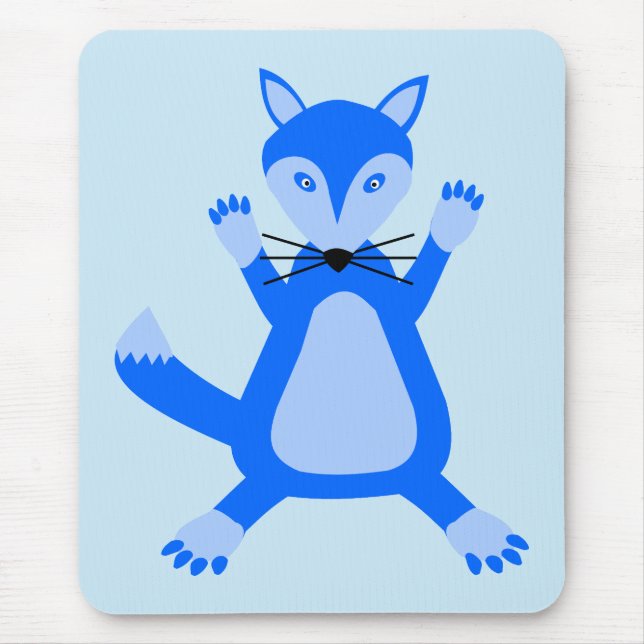 Mousepad Raposa-Bebê Azul (Frente)
