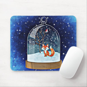 Mousepad Raposa branca dentro a neve
