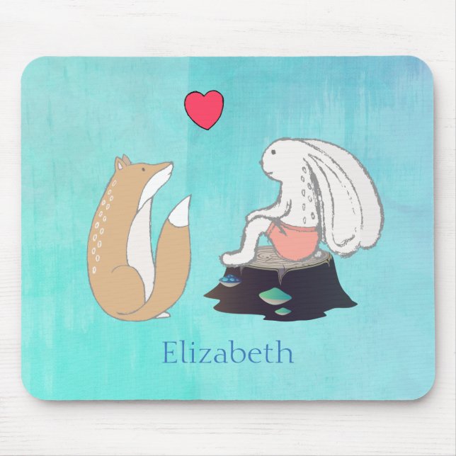 Mousepad Raposa-branca e lenha-de-coelho (Frente)