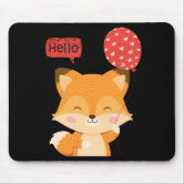 Mousepad Raposa bonito dos desenhos animados de Kawaii