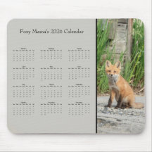Raposa - Calendário personalizável para o ano inte