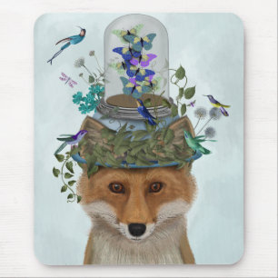 Mousepad Raposa com Barra de Borboleta